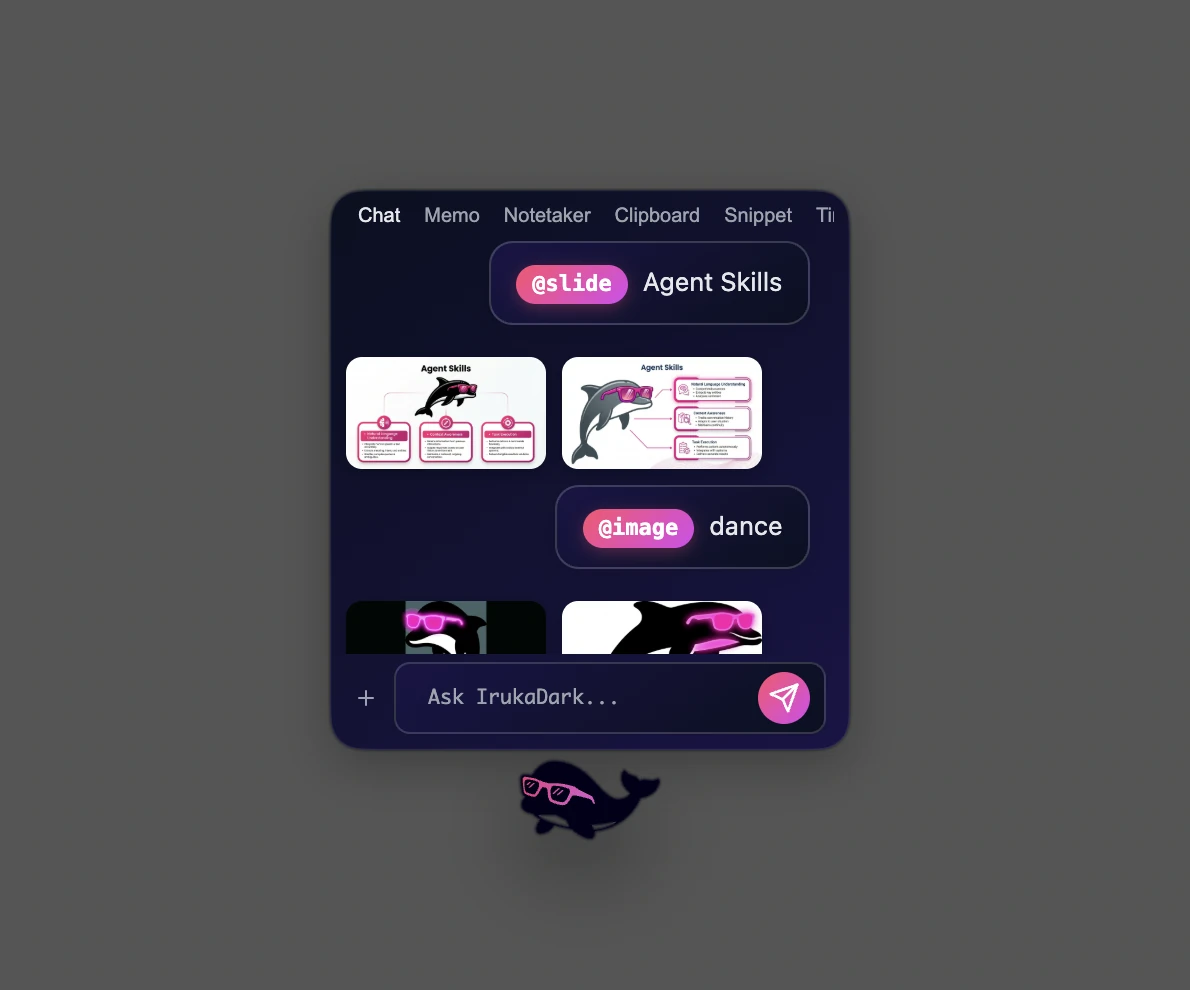 IrukaDark @slide and @image generation